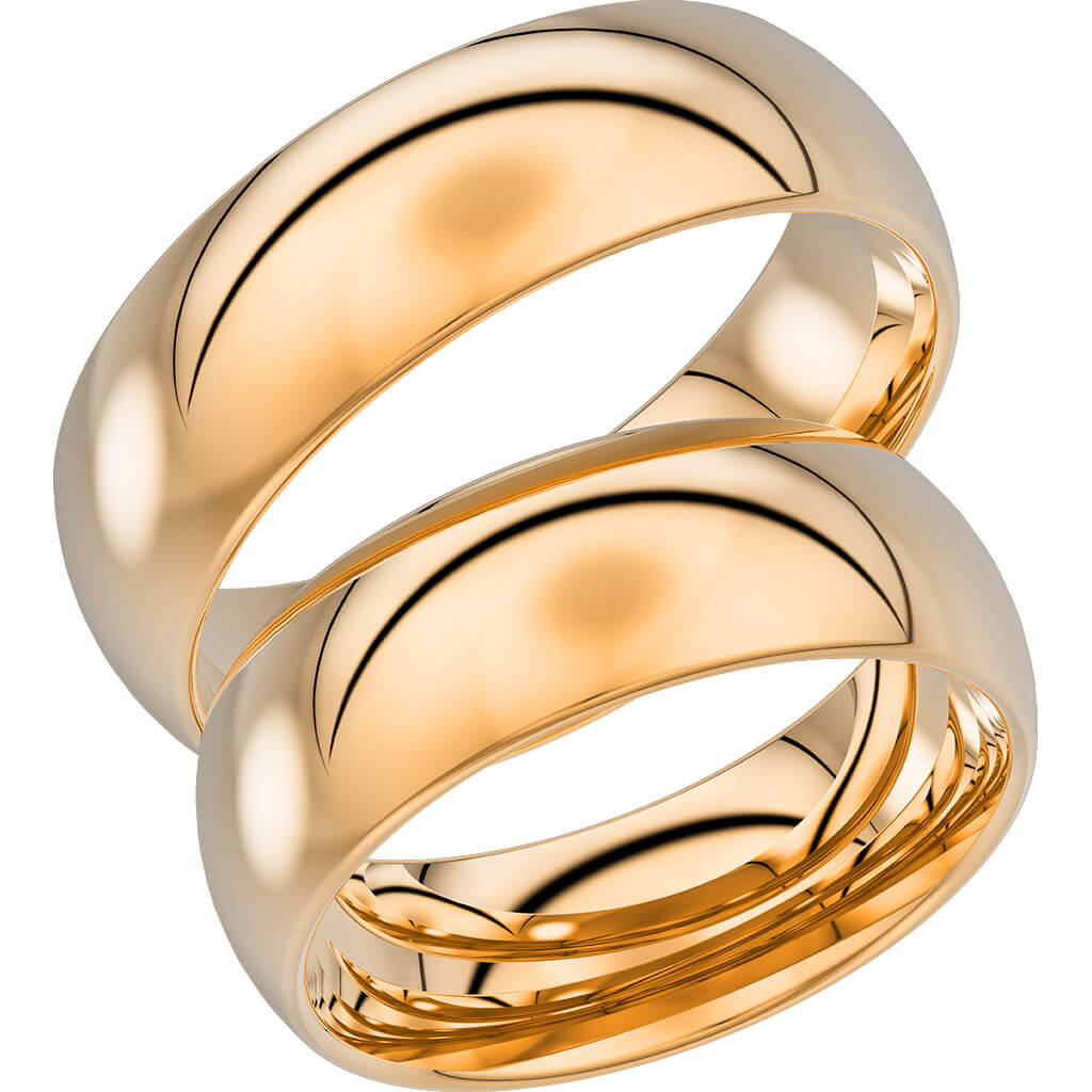 92-7 - Bred slät ring i rödguld - Dahlströms Guld