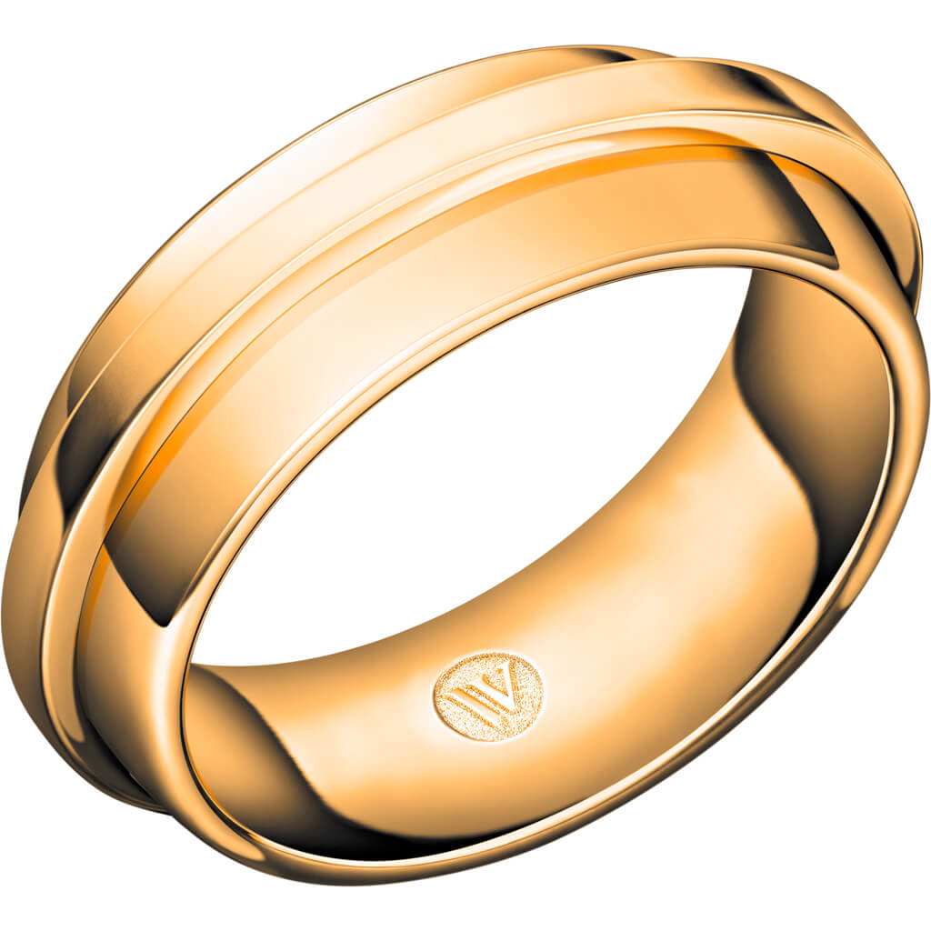 AMOROSO C7 - Slät ring i rödguld - Dahlströms Guld