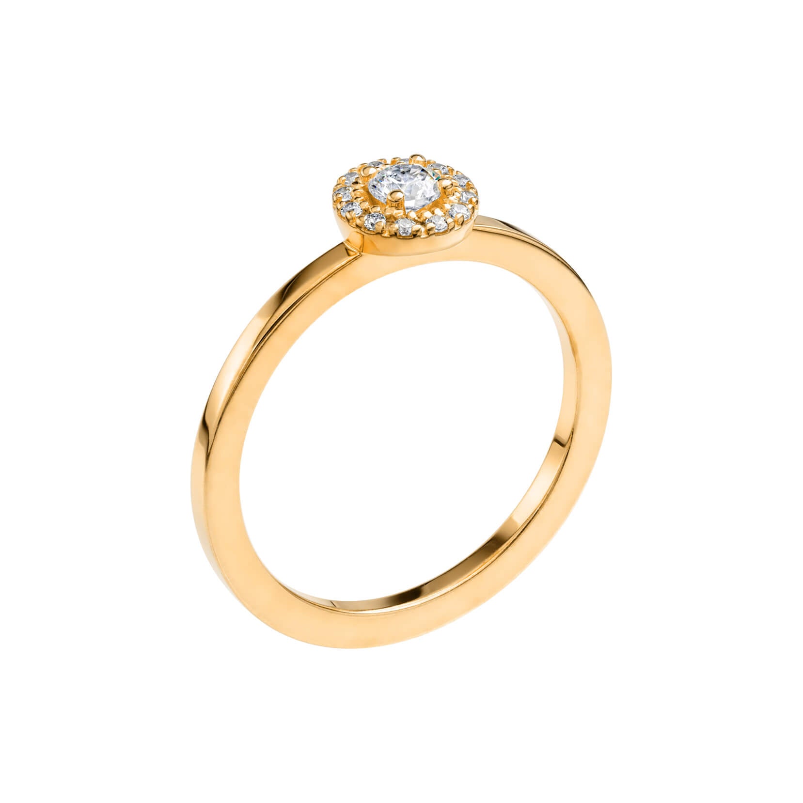 LOVE 03 - Smal och nätt haloring i rödguld - Dahlströms Guld
