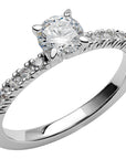 Love 11 - Smal sidostensring i platina - Dahlströms Guld
