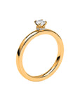 Love 13 - Smal hidden halo ring i rödguld - Dahlströms Guld