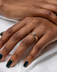 Love 13 - Smal hidden halo ring i rödguld - Dahlströms Guld