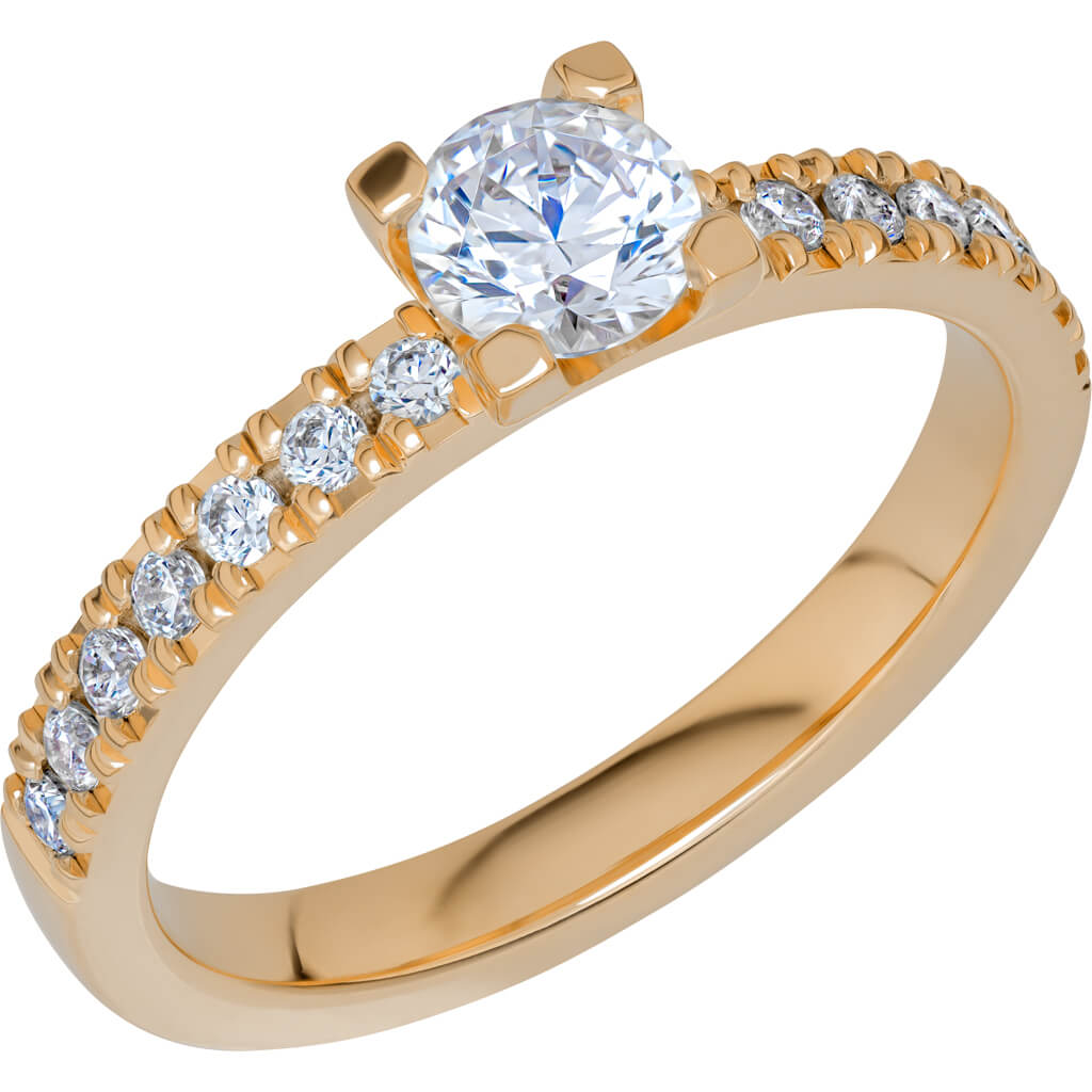 North018 - Lab Grown diamantring  i rödguld - Dahlströms Guld