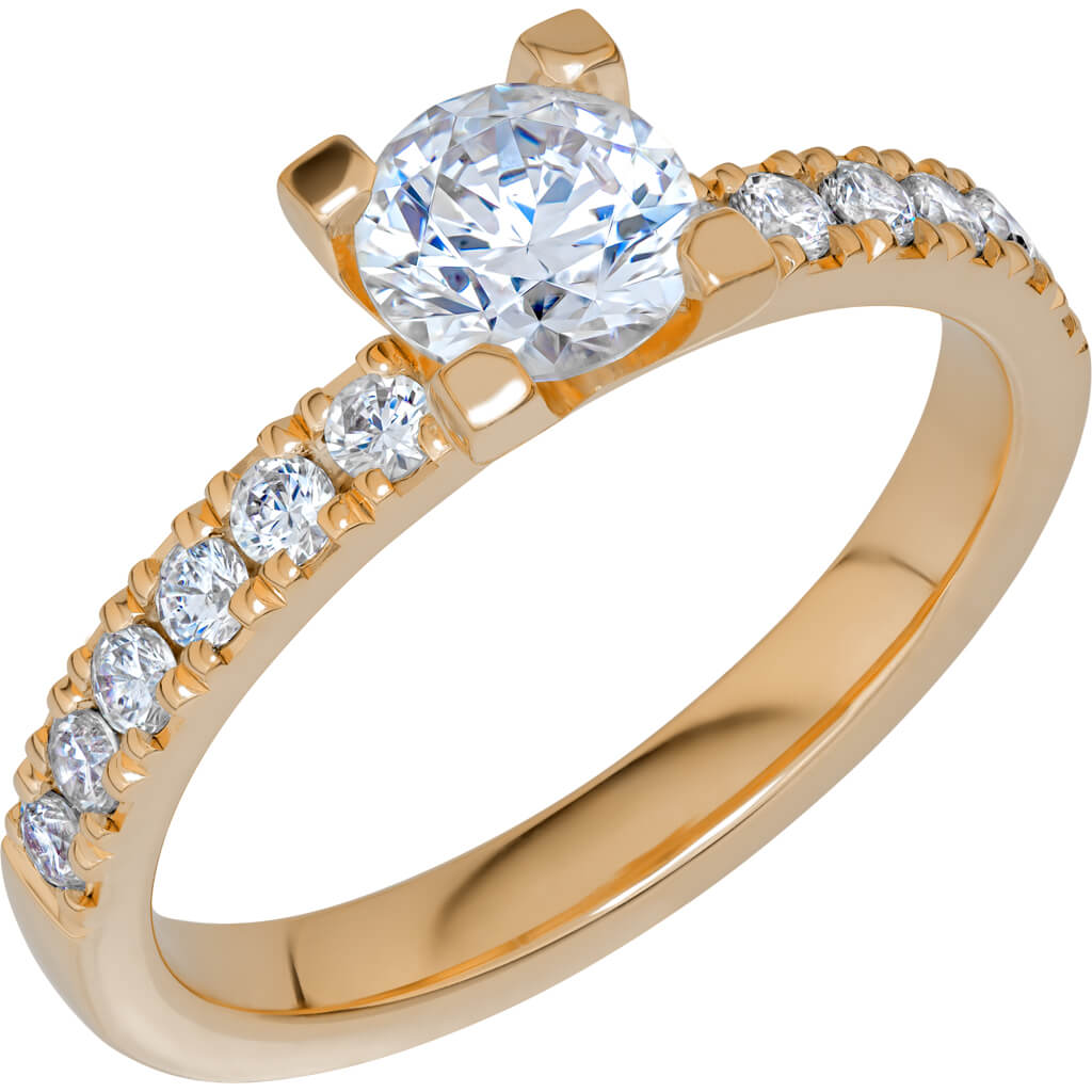 North019 - Lab Grown diamantring  i rödguld - Dahlströms Guld