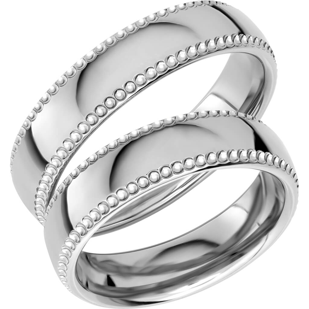 Reflection 01 - Mönstrad ring i platina - Dahlströms Guld