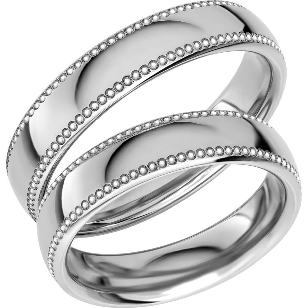 Reflection 03 - Mönstrad ring i vitguld - Dahlströms Guld