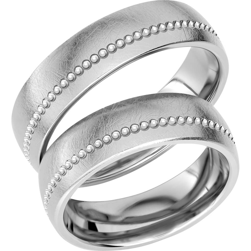 Reflection 07 - Mönstrad ring i palladium - Dahlströms Guld