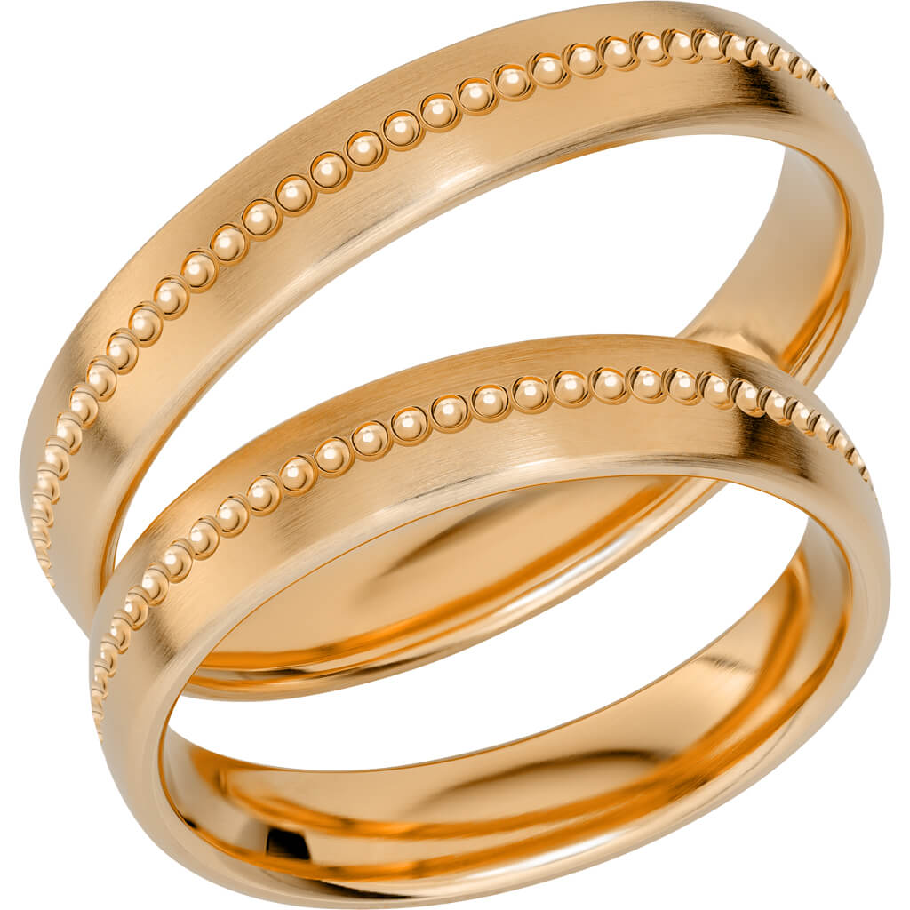 Reflection 11 - Mönstrad ring i rödguld - Dahlströms Guld