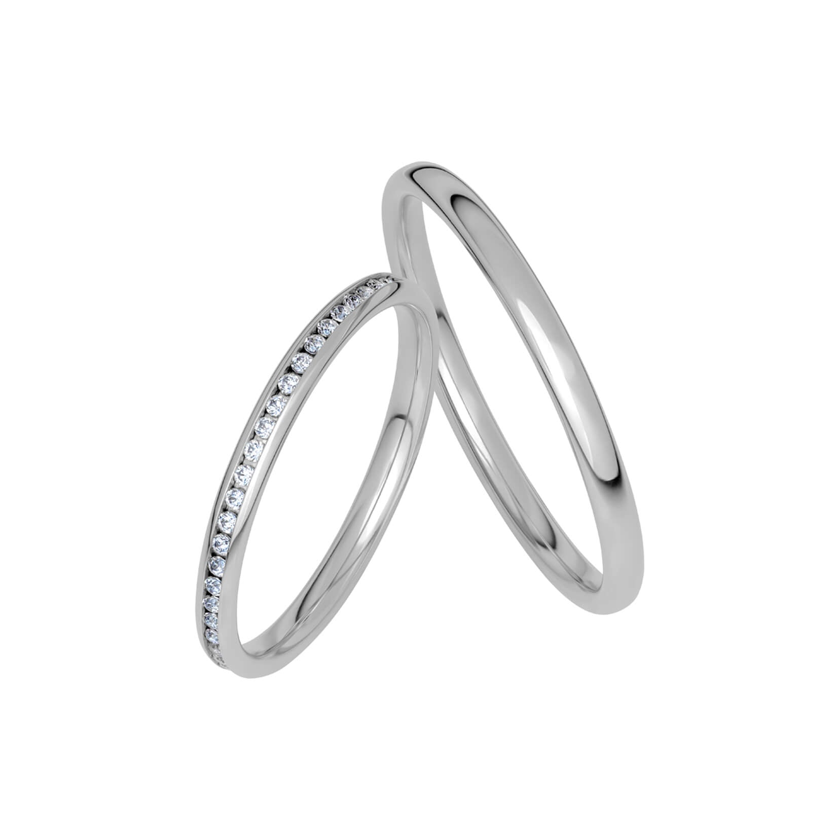 SR1001 - Smal slät ring i platina - Dahlströms Guld