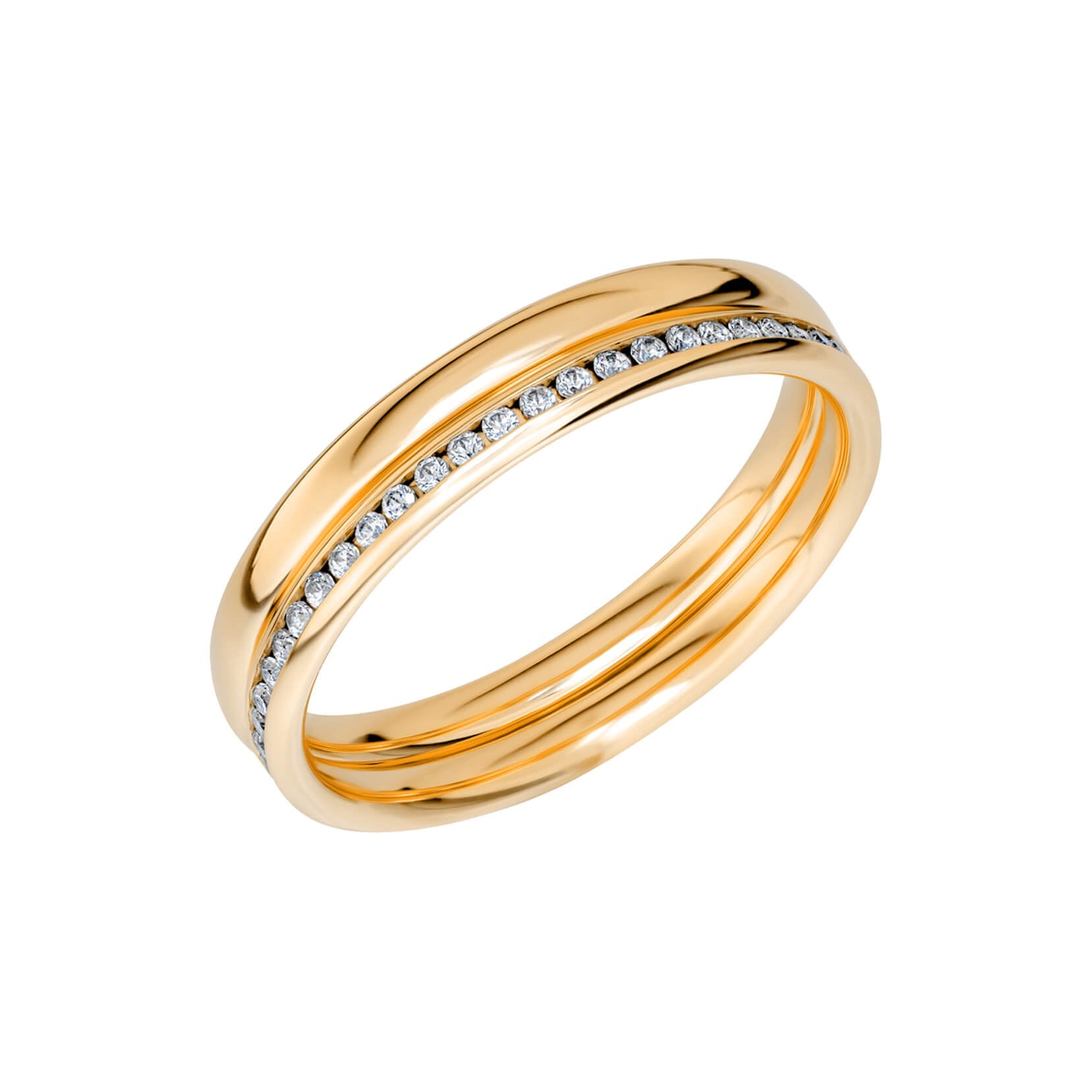 SR1001 - Smal slät ring i rödguld - Dahlströms Guld