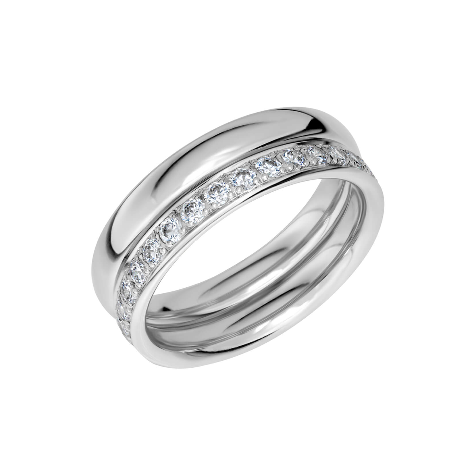 SR1003 - Slät ring i vitguld - Dahlströms Guld