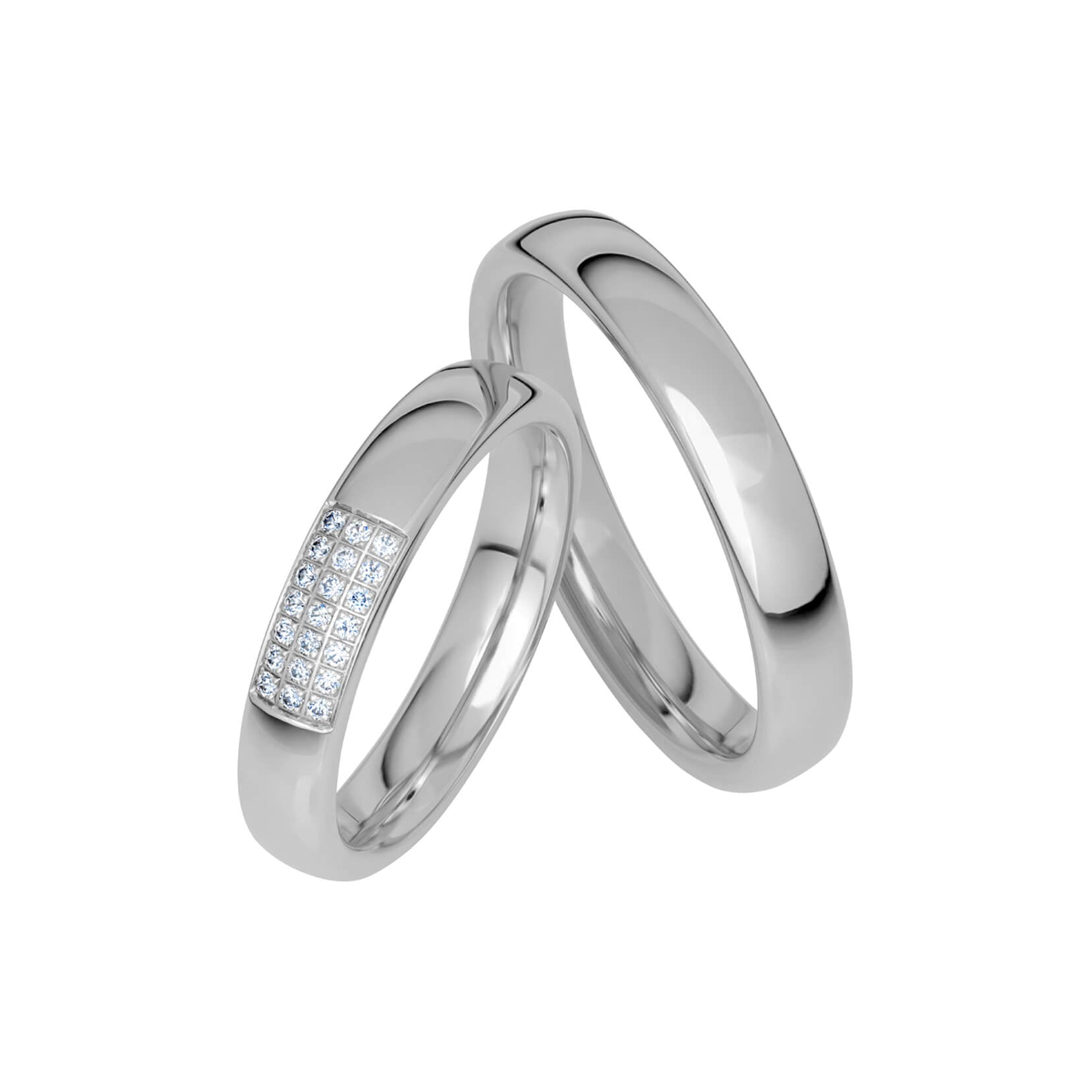 SR1005 - Slät ring i vitguld - Dahlströms Guld