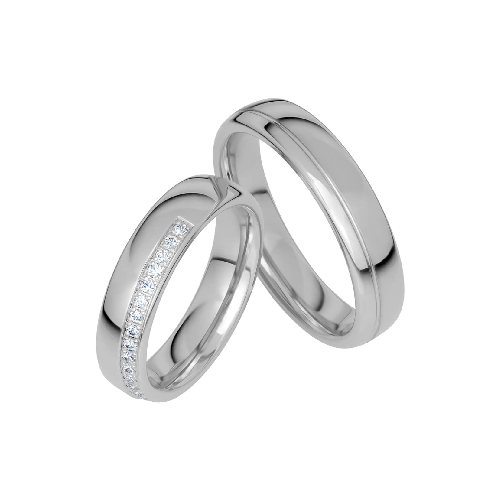 SR1006 - Slät Ring i vitguld - Dahlströms Guld