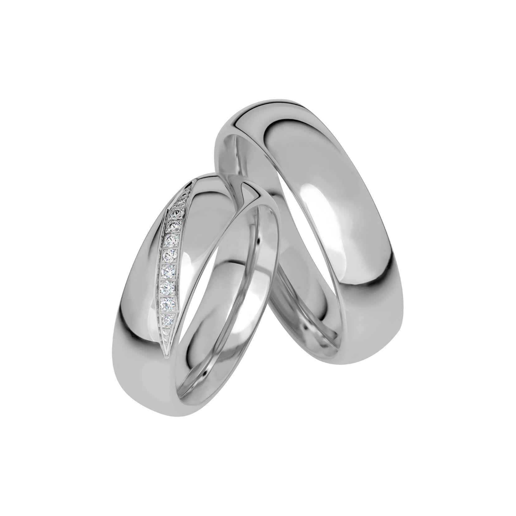 SR1014 - Bred slät ring i platina - Dahlströms Guld
