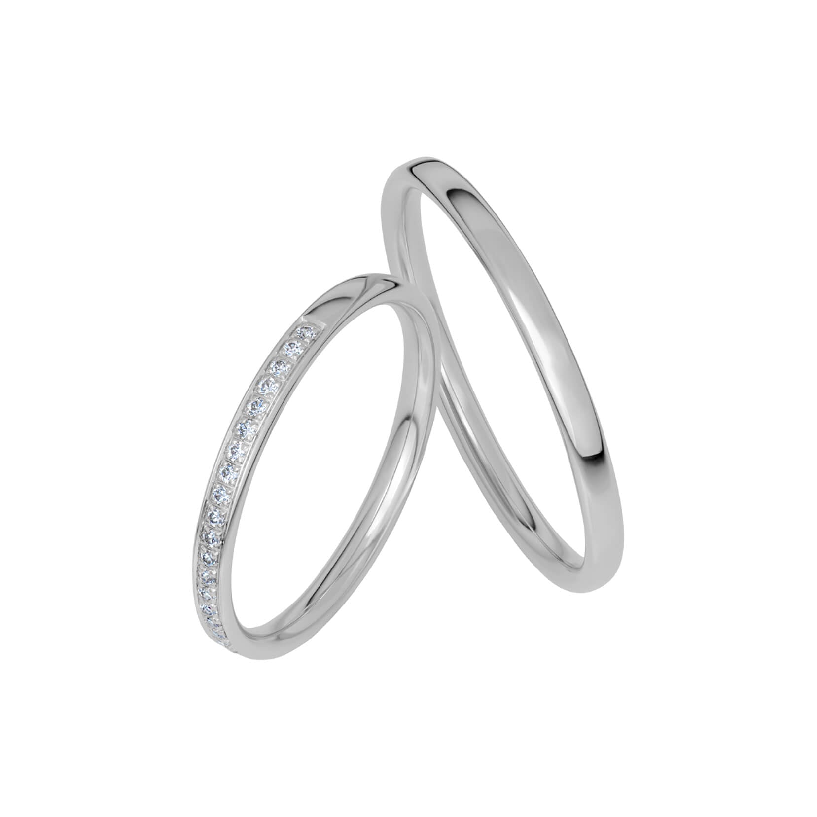 SR1015 - Smal slät ring i vitguld - Dahlströms Guld