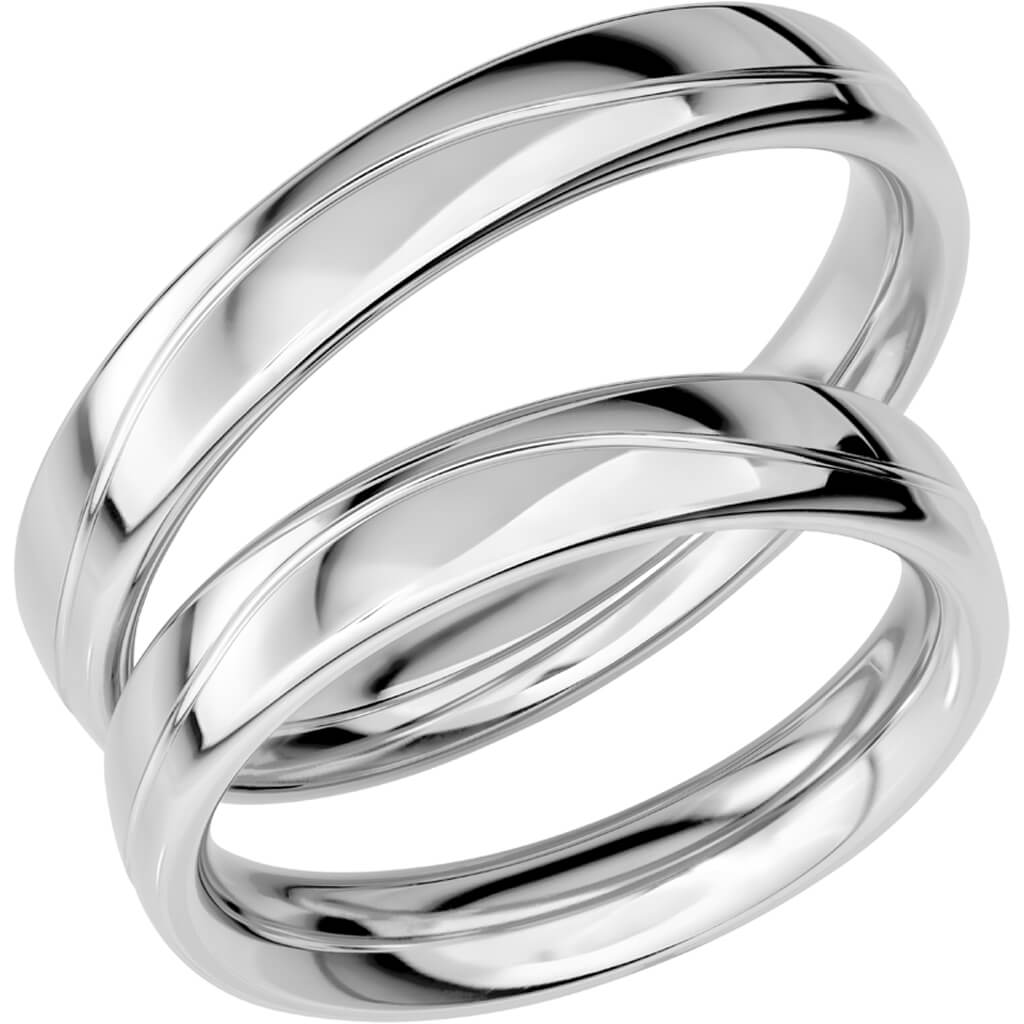 SR1019 - Slät Ring i vitguld - Dahlströms Guld