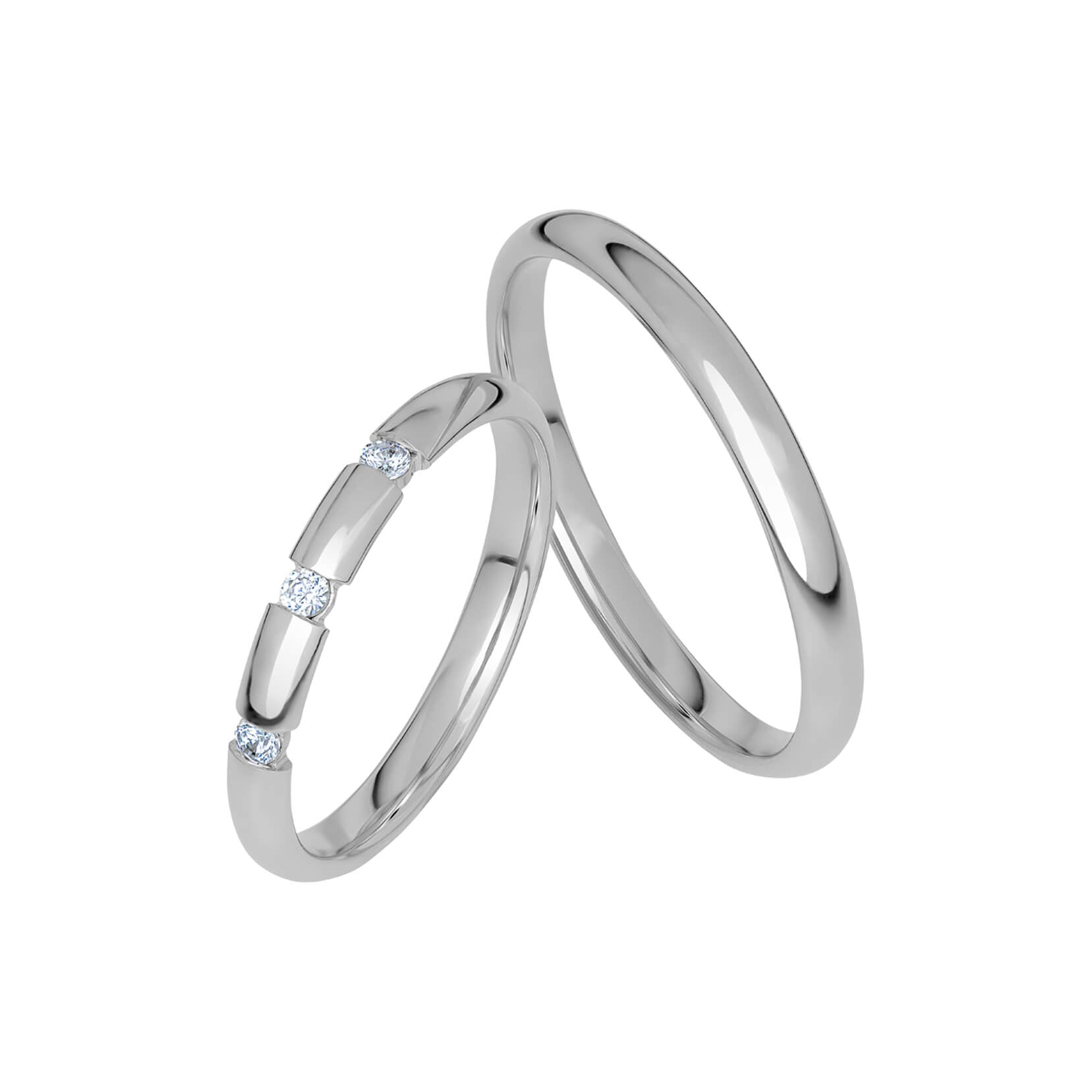SR1023 - Smal slät ring i platina - Dahlströms Guld