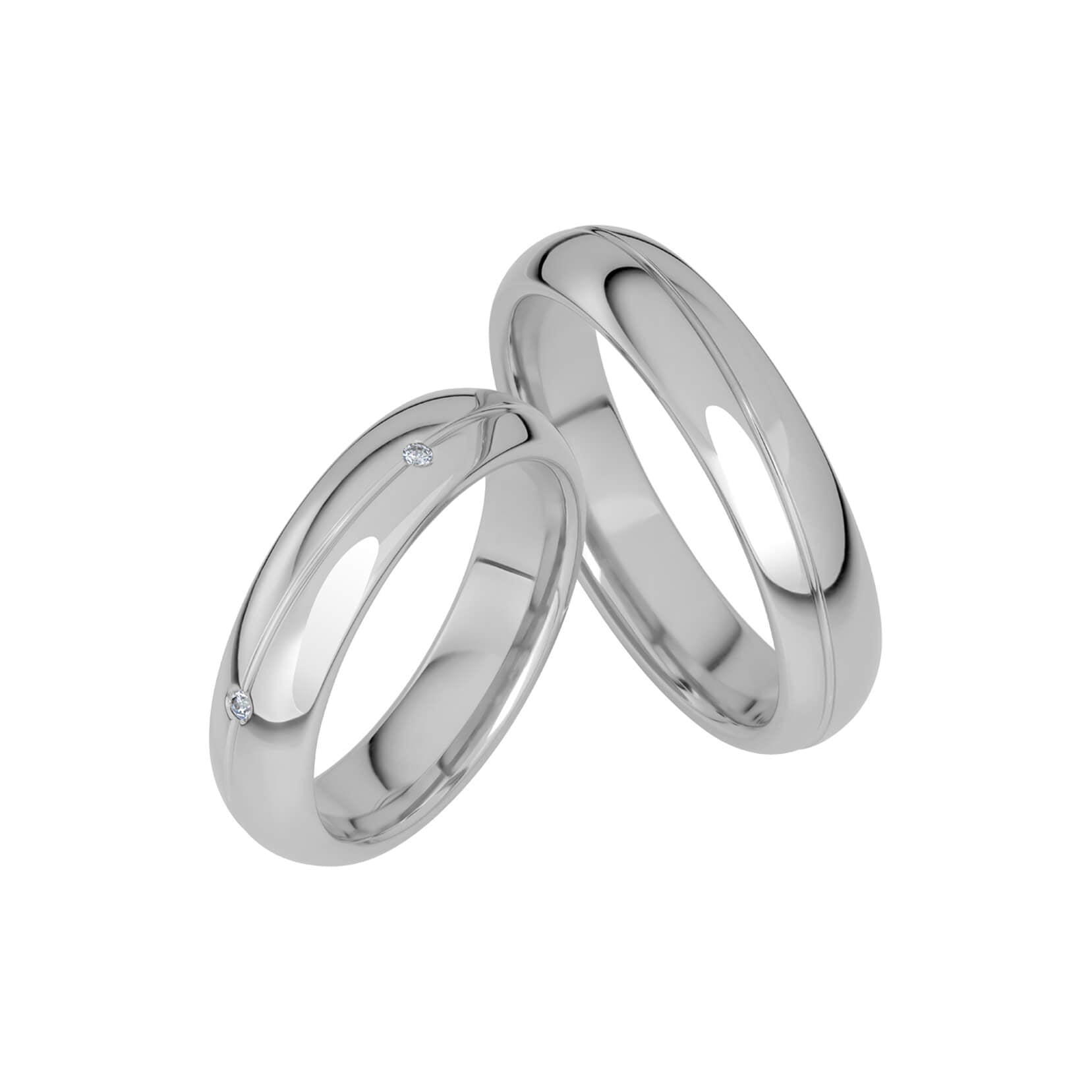 SR1027 - Slät Ring i vitguld - Dahlströms Guld