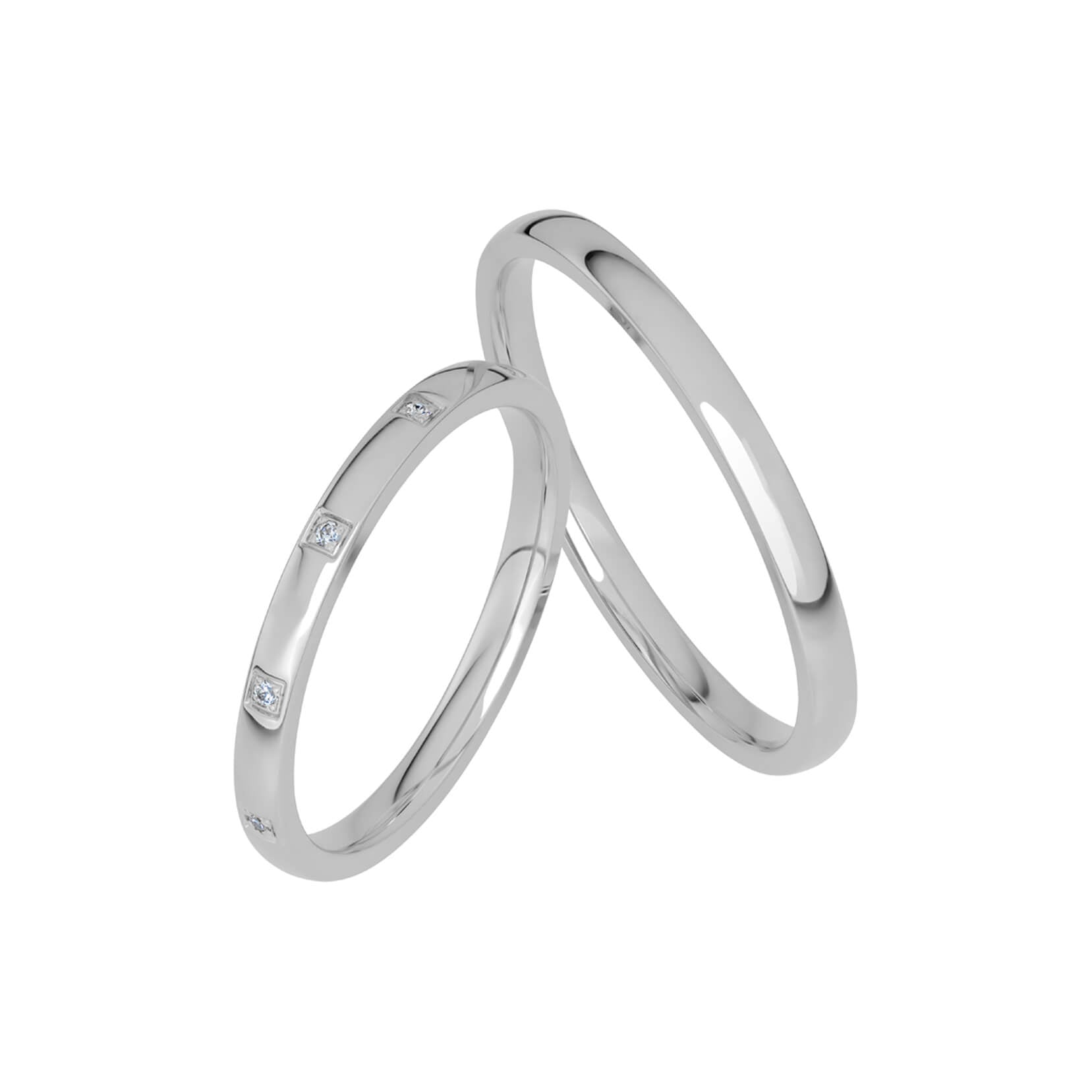 SR1029 - Smal slät ring i platina - Dahlströms Guld