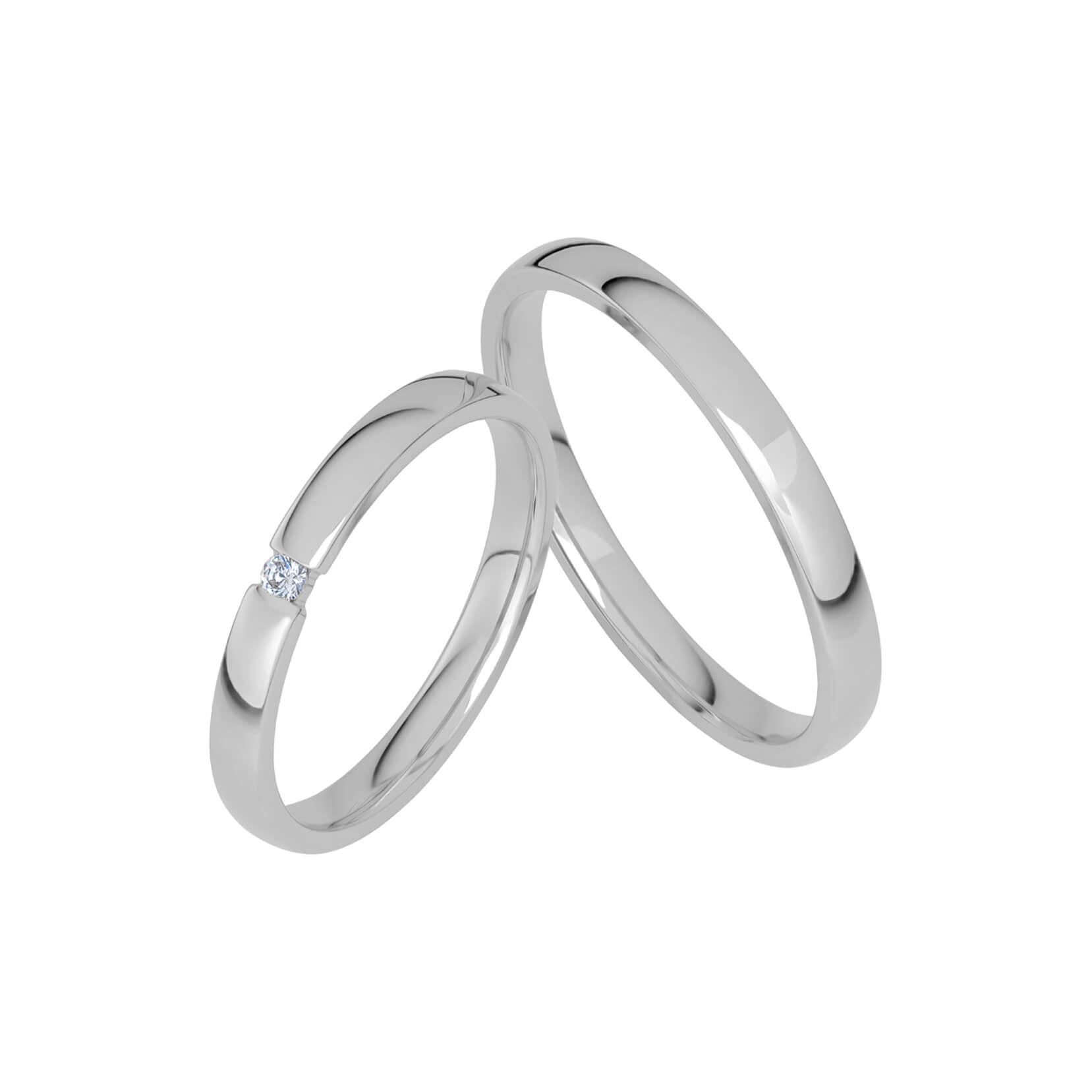 SR1030 - Smal slät ring i platina - Dahlströms Guld