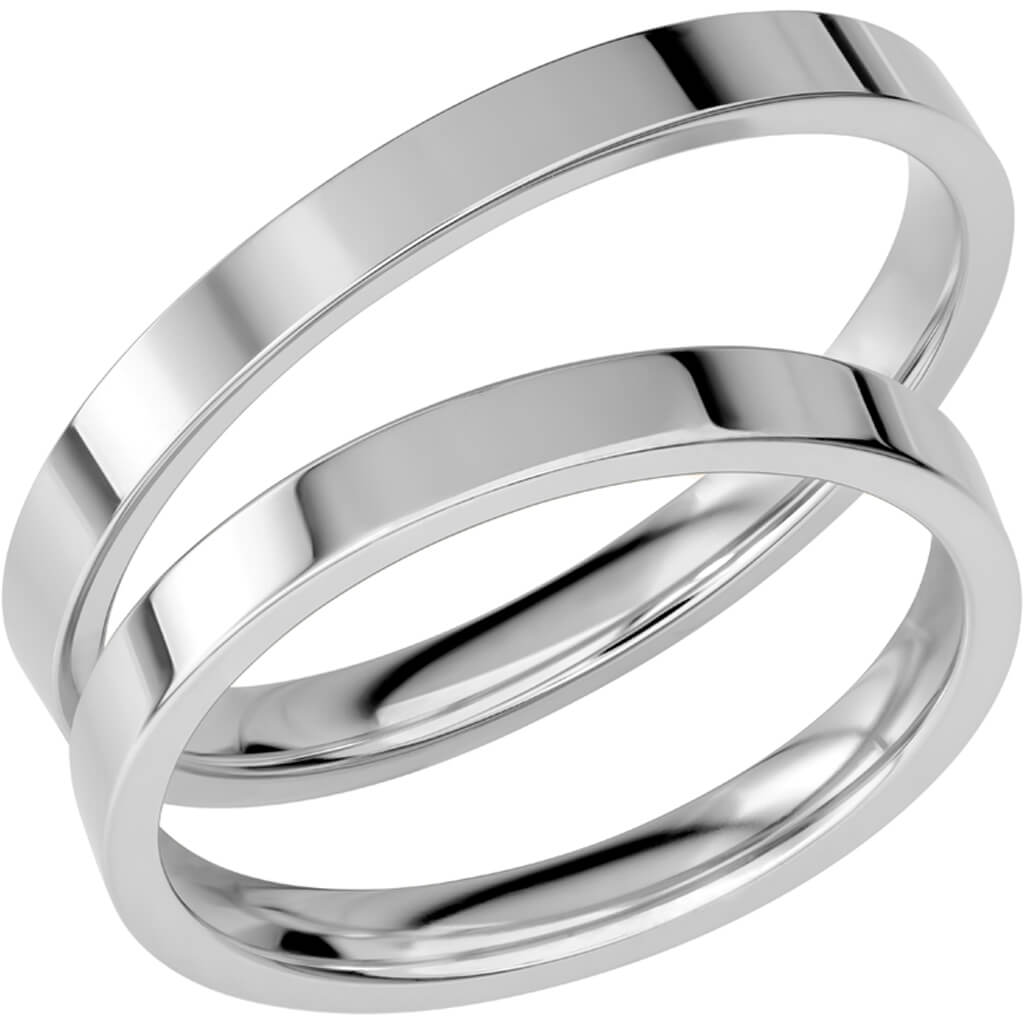 SR1037 - Smal slät ring i vitguld - Dahlströms Guld