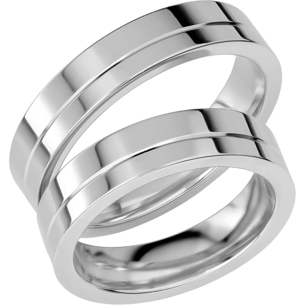 SR1041 - Slät Ring i platina - Dahlströms Guld