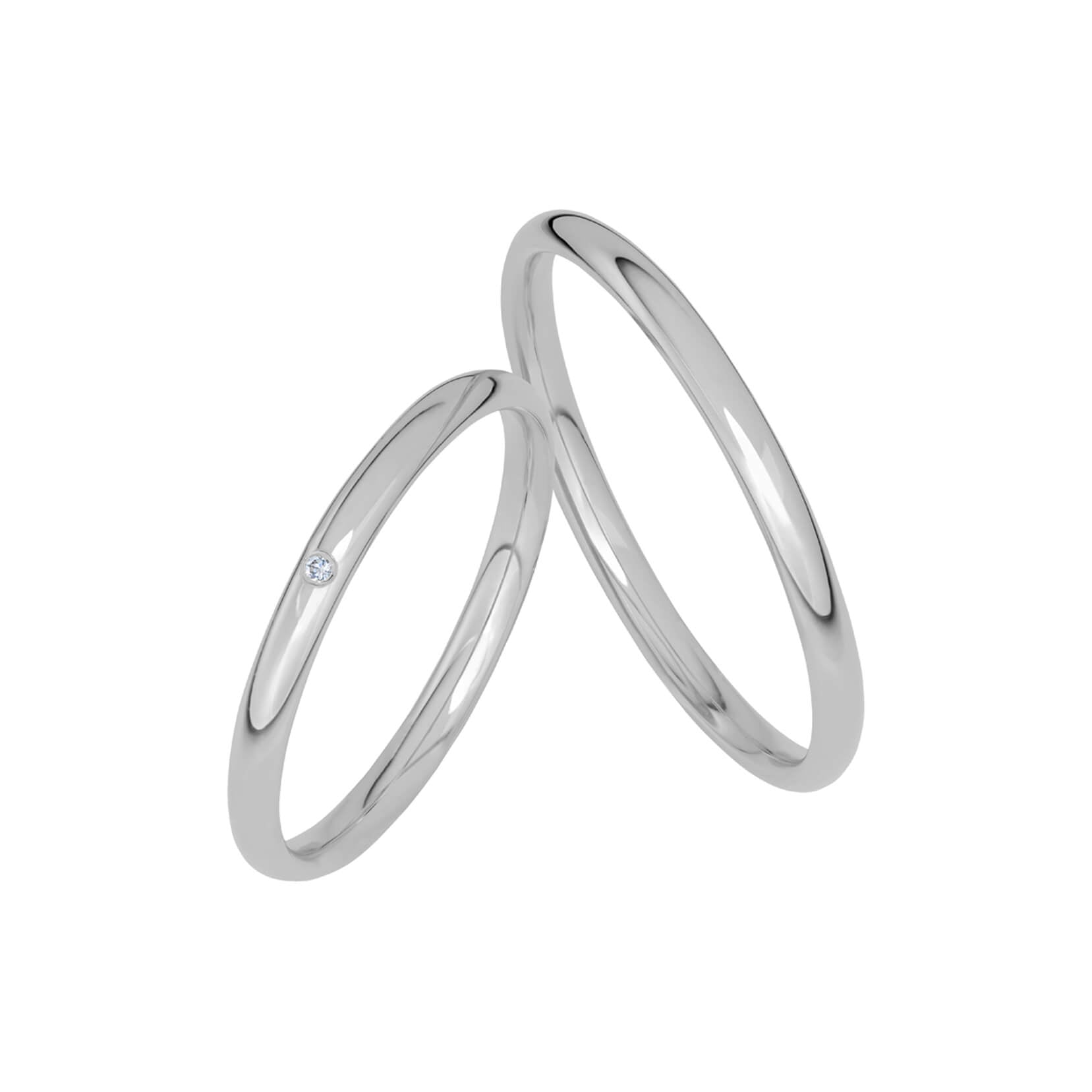SR1043 - Smal slät ring i vitguld - Dahlströms Guld