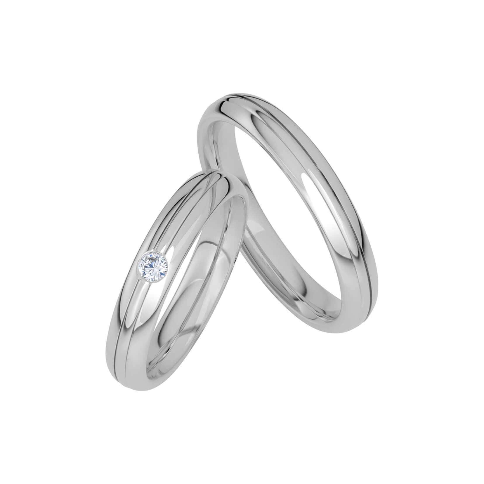 SR1047 - Slät Ring i vitguld - Dahlströms Guld