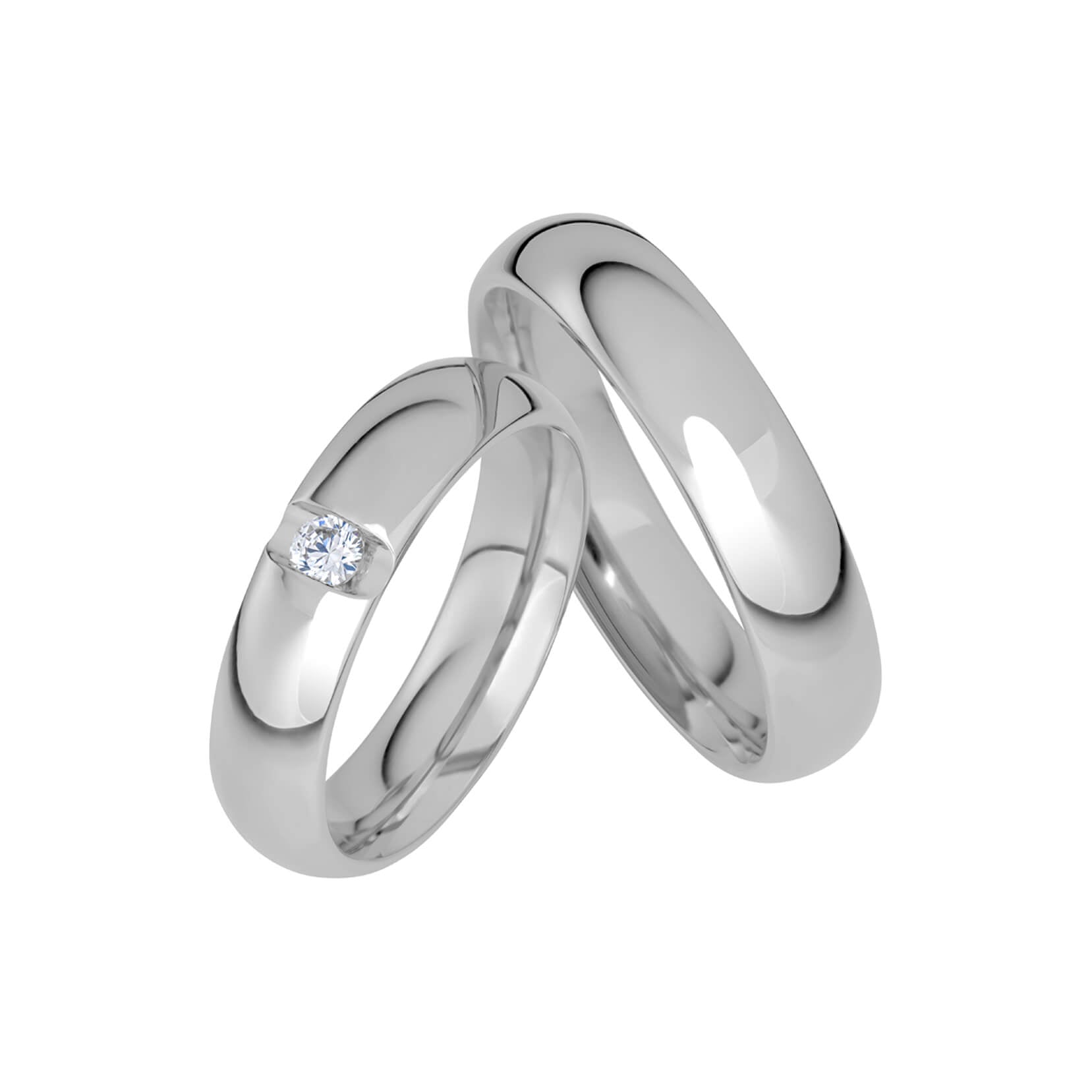 SR1048 - Slät ring i platina - Dahlströms Guld