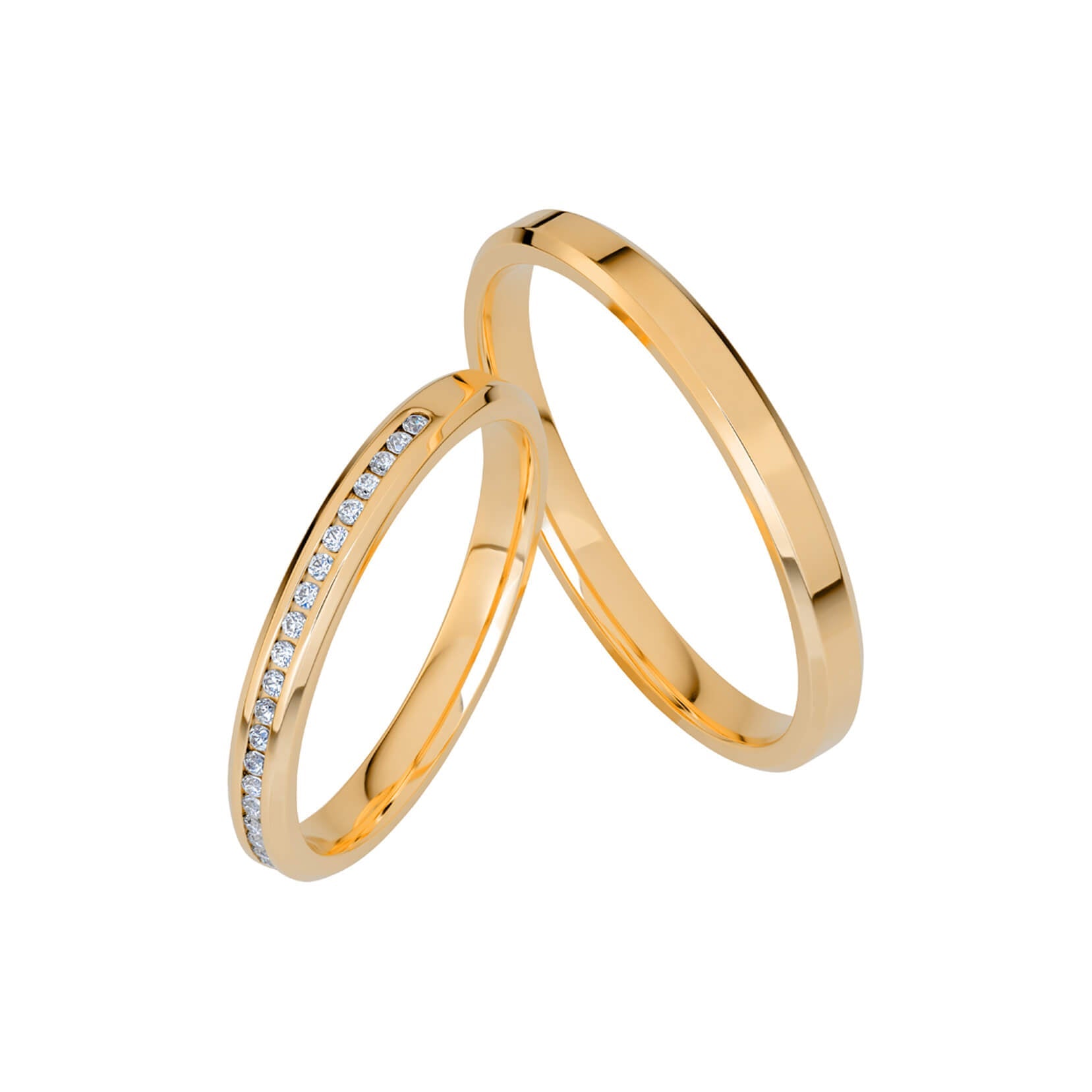 SR1051 - Smal slät ring i rödguld - Dahlströms Guld
