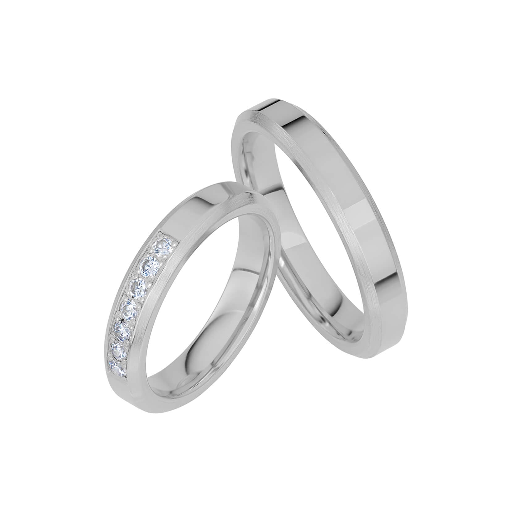 SR1054 - Slät ring i vitguld - Dahlströms Guld