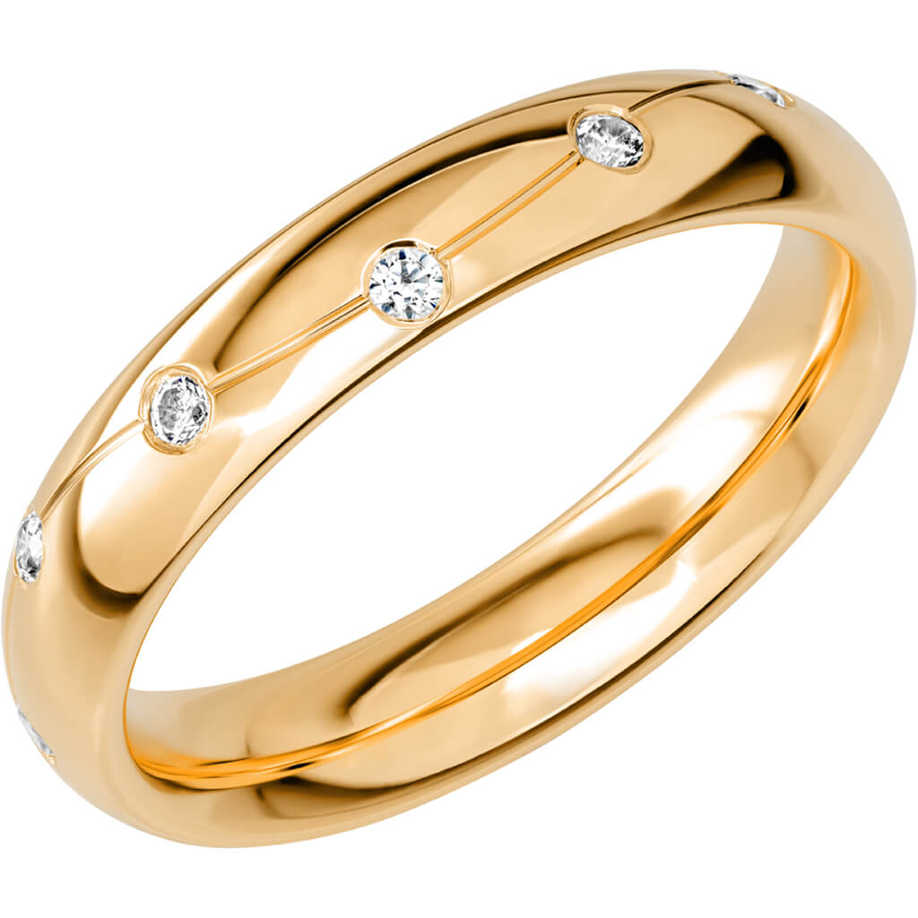SR2012 - Diamantring i rödguld - Dahlströms Guld