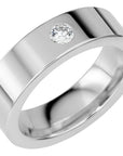 SR2042 - Bred diamantring i vitguld - Dahlströms Guld