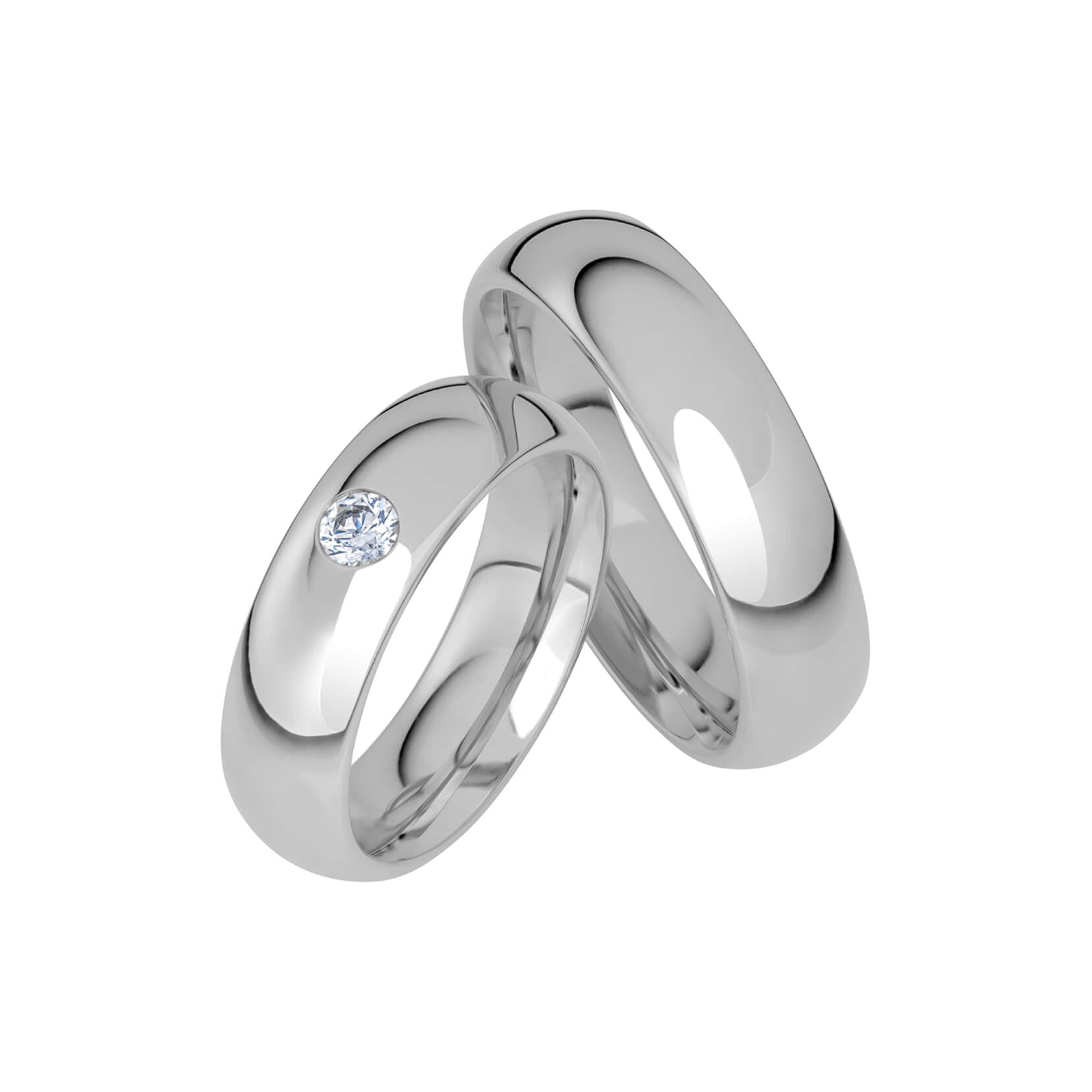 SR2049 - Bred diamantring i platina - Dahlströms Guld