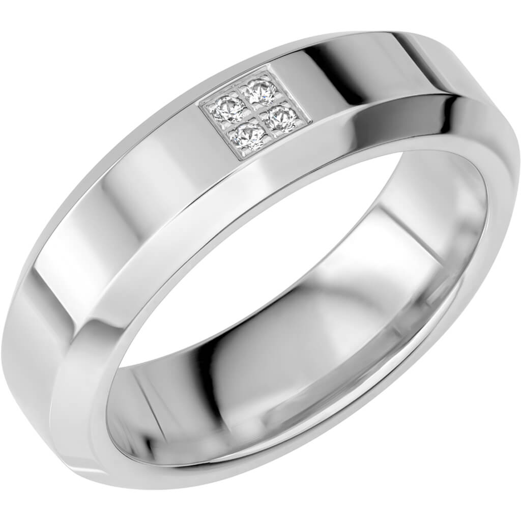 SR2056 - Bred diamantring i platina - Dahlströms Guld
