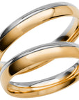 SR3002 - Flerfärgad slät ring i rödguld & vitguld - Dahlströms Guld