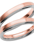 SR3003 - Flerfärgad slät ring i roséguld & vitguld - Dahlströms Guld