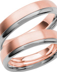 SR3009 - Flerfärgad slät ring i roséguld & vitguld - Dahlströms Guld