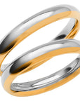 SR3012 - Flerfärgad slät ring i rödguld & vitguld - Dahlströms Guld
