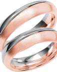 SR3022 - Flerfärgad slät ring i roséguld & vitguld - Dahlströms Guld