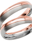 SR3023 - Flerfärgad slät ring i roséguld & vitguld - Dahlströms Guld