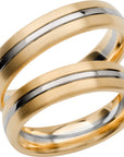 SR3026 - Flerfärgad slät ring i rödguld & vitguld - Dahlströms Guld