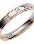 SR4001 - Flerfärgad ring i roséguld & vitguld - Dahlströms Guld