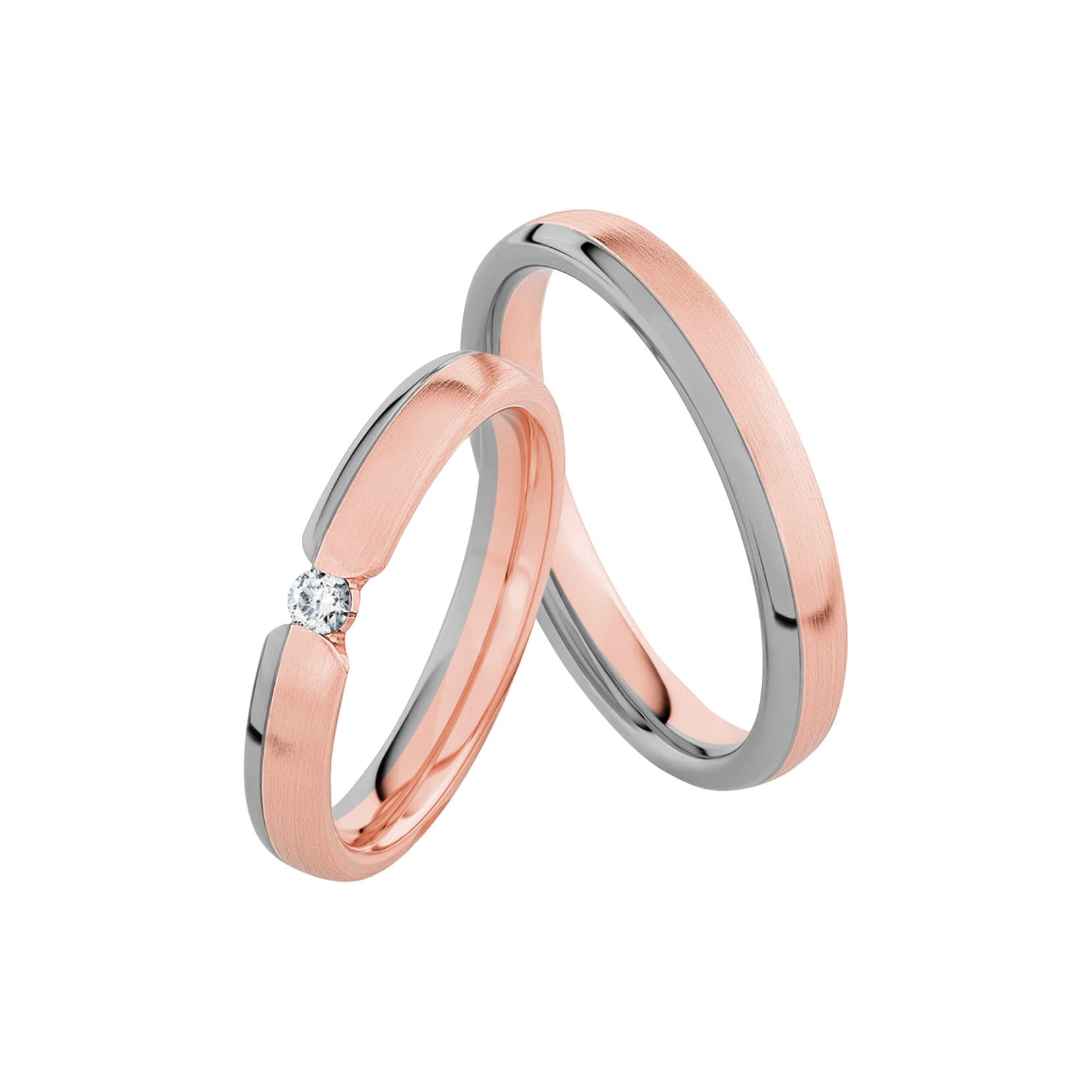 SR4003 - Flerfärgad ring i roséguld & vitguld - Dahlströms Guld