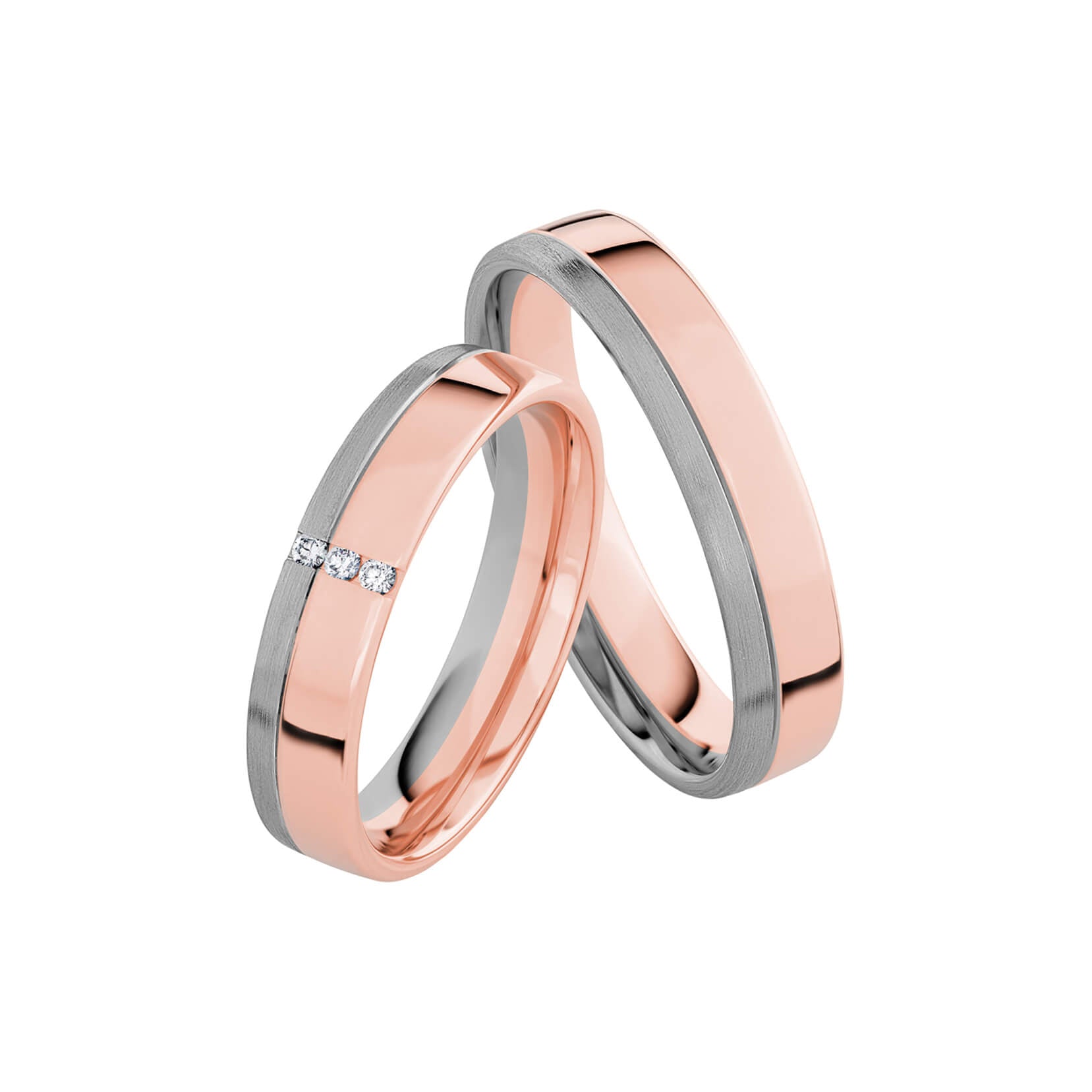 SR4006 - Flerfärgad ring i roséguld & vitguld - Dahlströms Guld