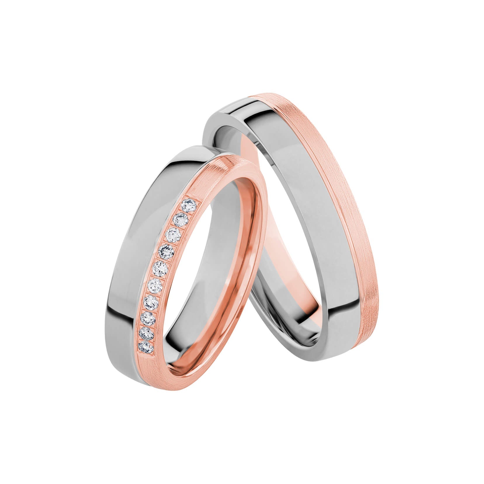 SR4007 - Flerfärgad ring i roséguld & vitguld - Dahlströms Guld
