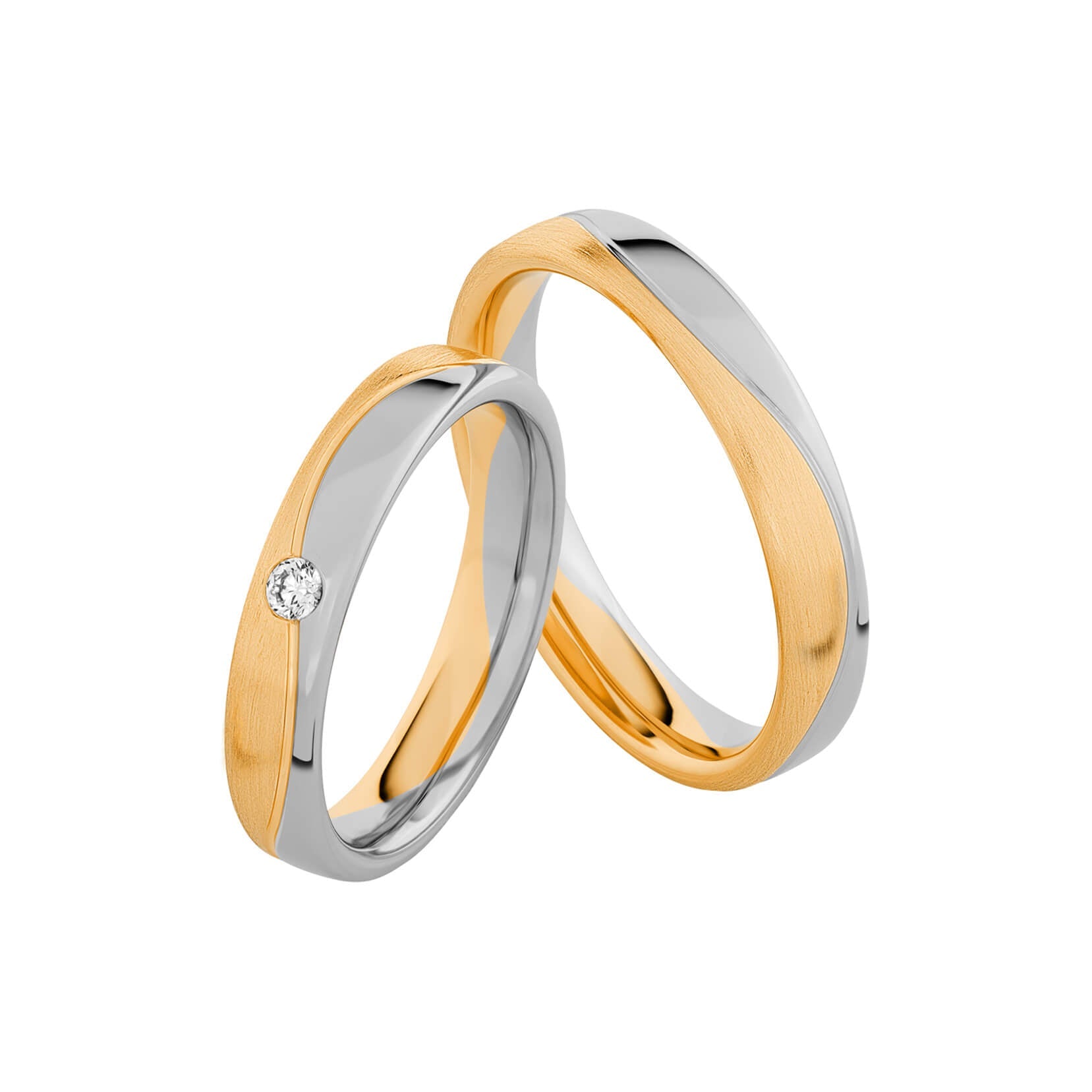 SR4015 - Flerfärgad ring i rödguld & vitguld - Dahlströms Guld