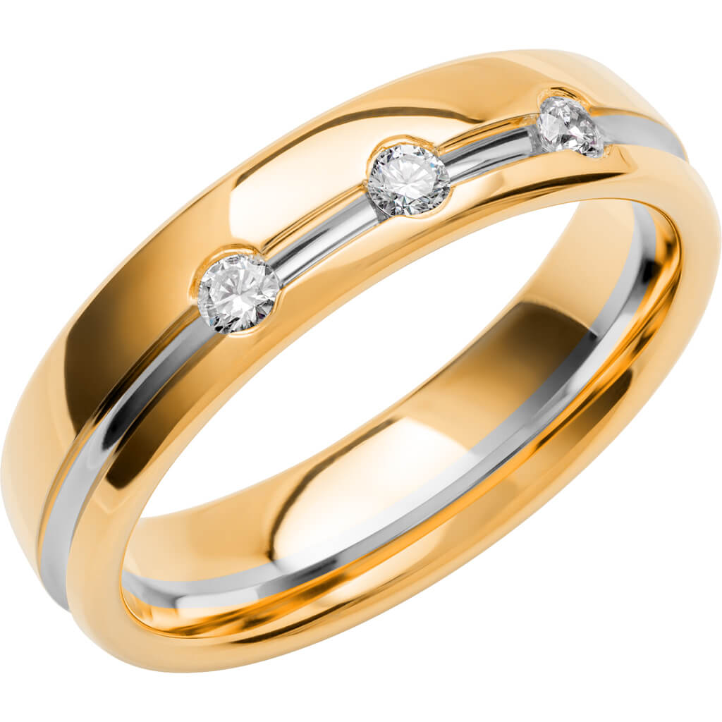 SR4019 - Flerfärgad ring i rödguld & vitguld - Dahlströms Guld