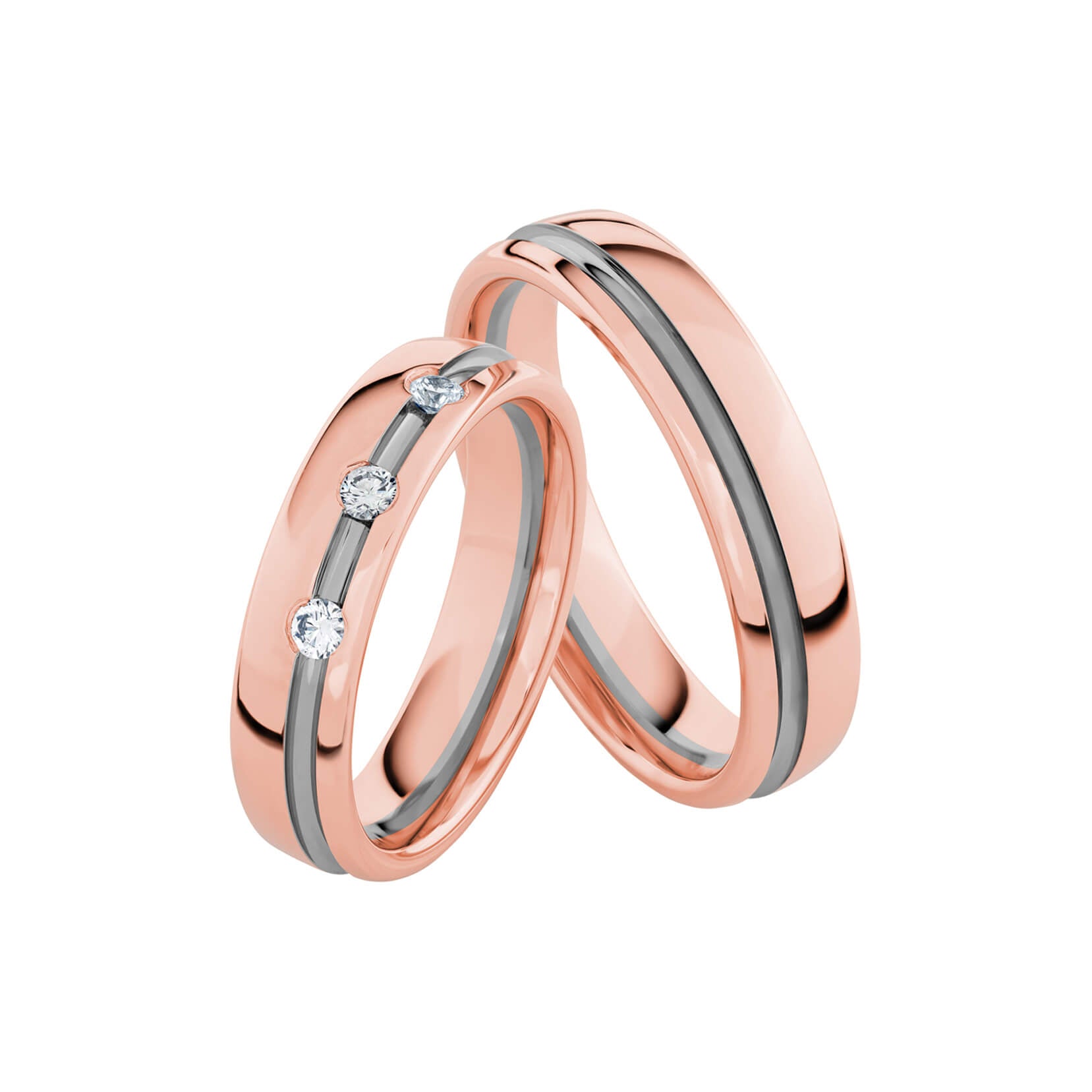 SR4019 - Flerfärgad ring i roséguld & vitguld - Dahlströms Guld