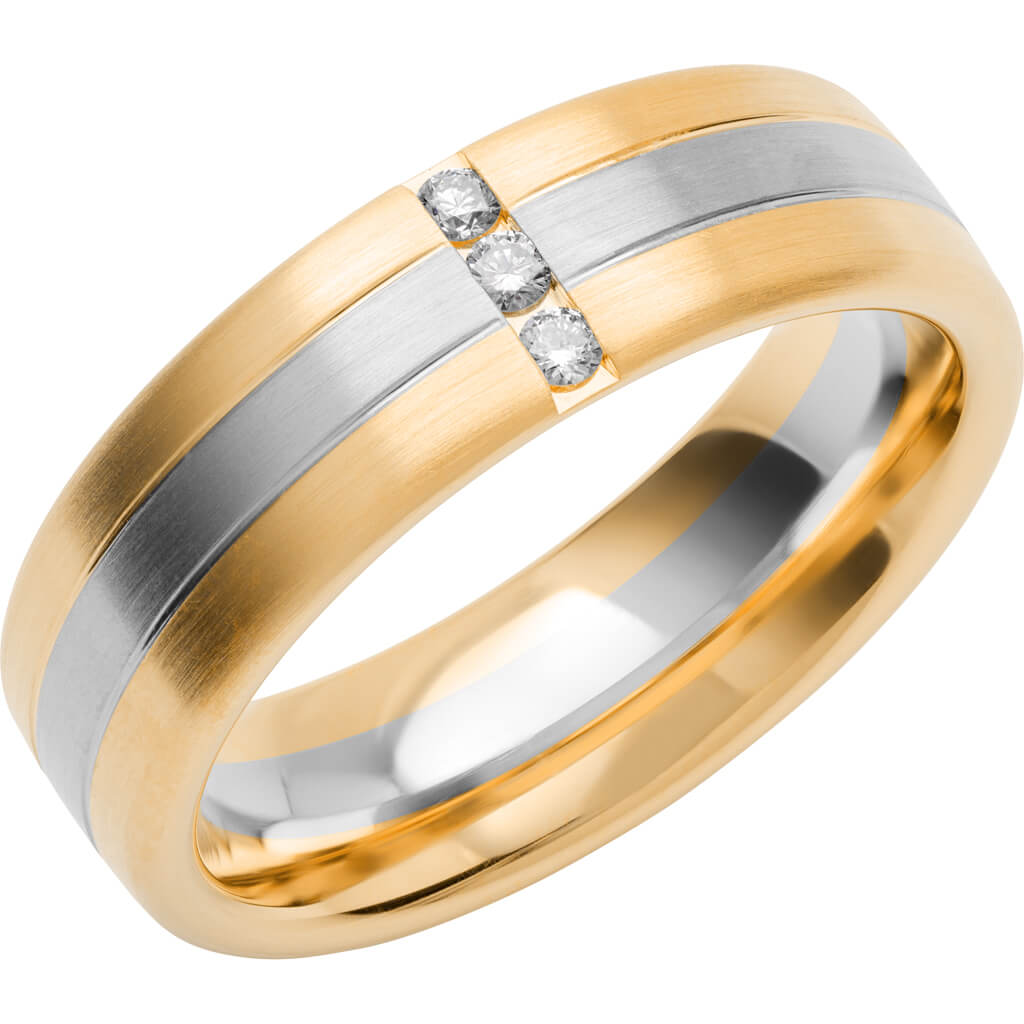 SR4020 - Flerfärgad ring i rödguld & vitguld - Dahlströms Guld